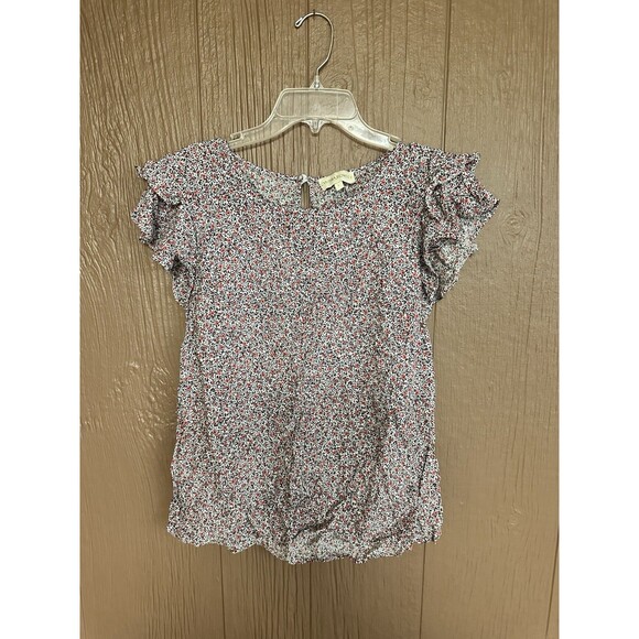 Cynthia Rowley Blouse Women's Large Colorful Short‎ Sleeve Lightweight Blouse - Picture 1 of 6